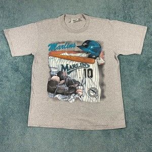 VINTAGE Florida Marlins Gary Sheffield Uniform 1997 Shirt Adult Large MLB 90s